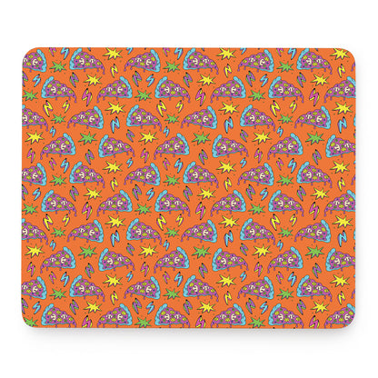 Trippy Pizza Pattern Print Mouse Pad