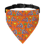 Trippy Pizza Pattern Print Over The Collar Dog Bandana