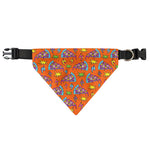 Trippy Pizza Pattern Print Over The Collar Dog Bandana