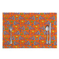 Trippy Pizza Pattern Print Placemat