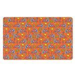 Trippy Pizza Pattern Print Polyester Doormat