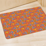 Trippy Pizza Pattern Print Polyester Doormat