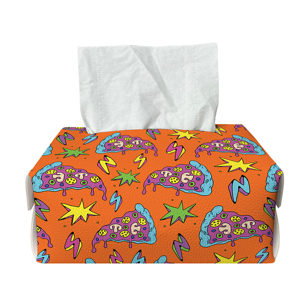 Trippy Pizza Pattern Print Rectangle Tissue Box Cover
