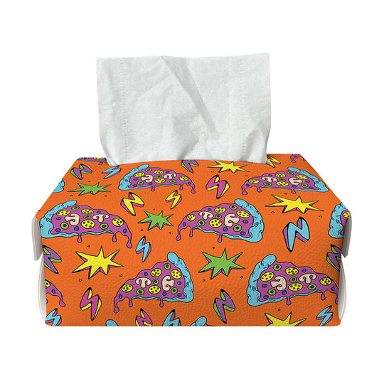 Trippy Pizza Pattern Print Rectangle Tissue Box Cover