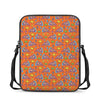 Trippy Pizza Pattern Print Rectangular Crossbody Bag