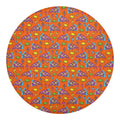Trippy Pizza Pattern Print Round Blanket