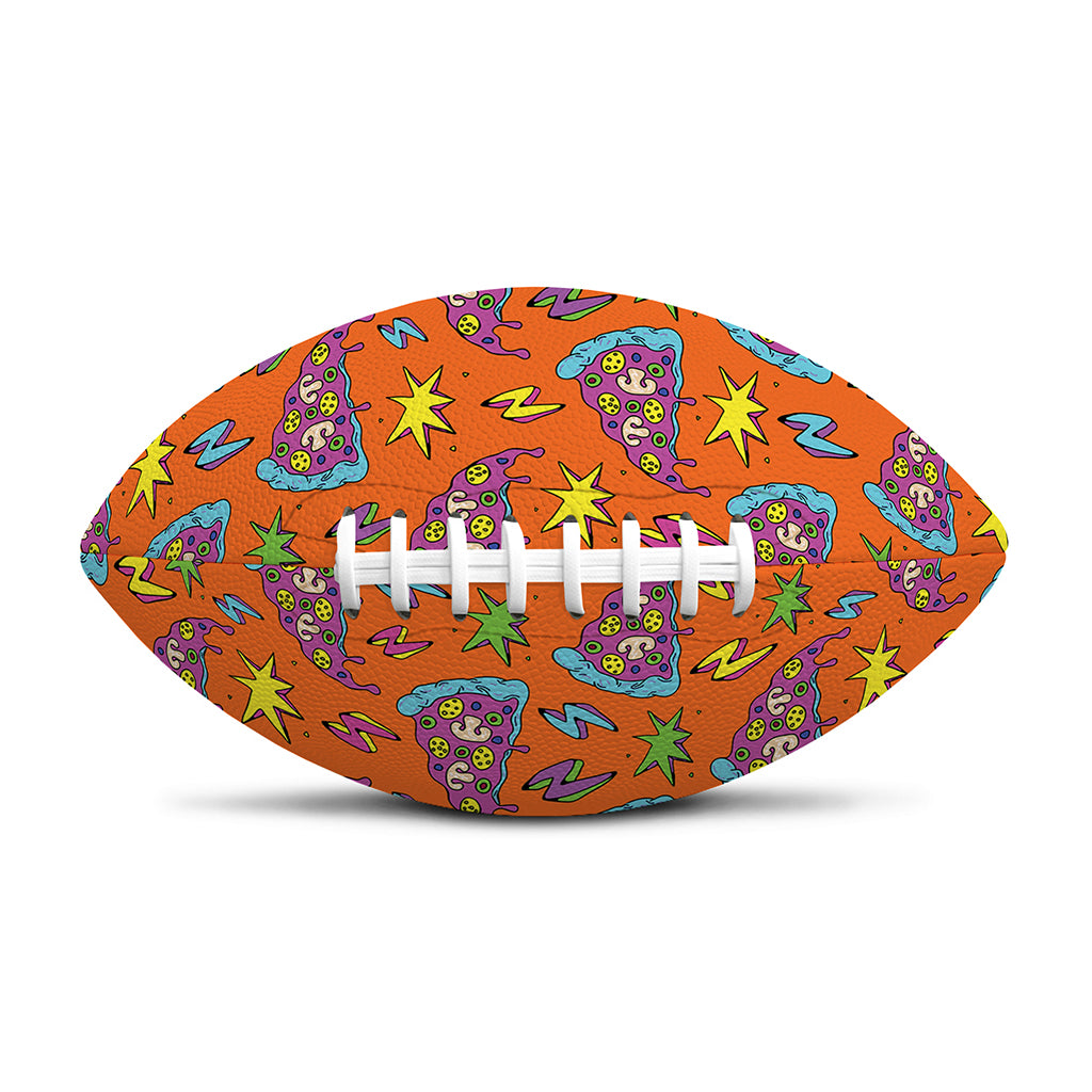 Trippy Pizza Pattern Print Rugby Ball