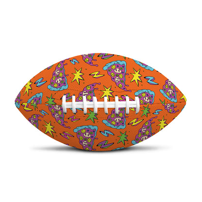 Trippy Pizza Pattern Print Rugby Ball