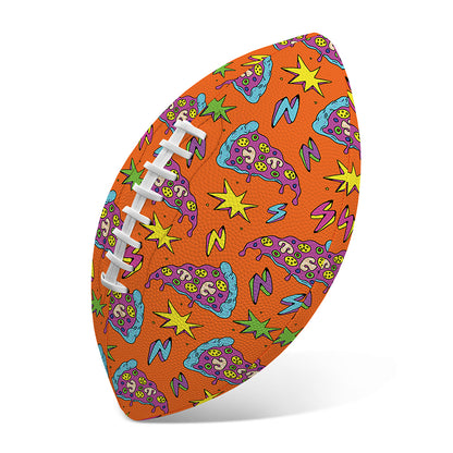 Trippy Pizza Pattern Print Rugby Ball