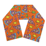 Trippy Pizza Pattern Print Scarf