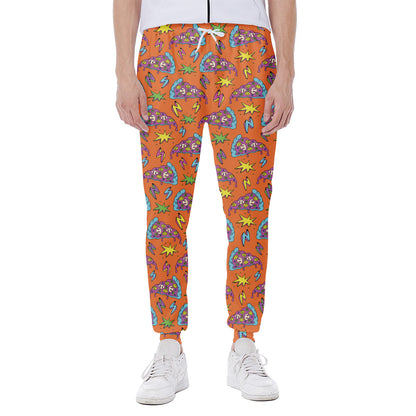 Trippy Pizza Pattern Print Scuba Joggers