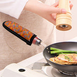 Trippy Pizza Pattern Print Skillet Handle Cover