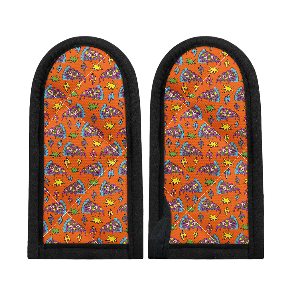 Trippy Pizza Pattern Print Skillet Handle Cover