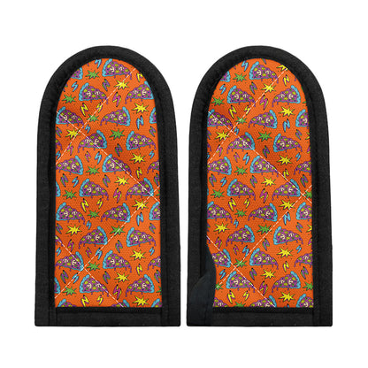 Trippy Pizza Pattern Print Skillet Handle Cover