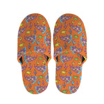 Trippy Pizza Pattern Print Slippers