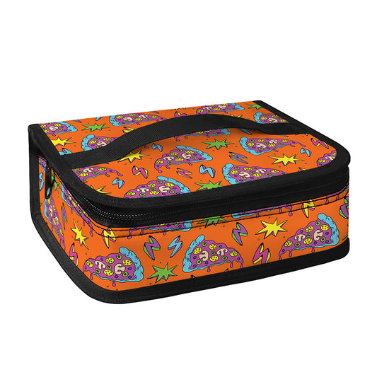 Trippy Pizza Pattern Print Small Lunch Bag