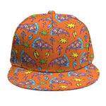 Trippy Pizza Pattern Print Snapback Cap