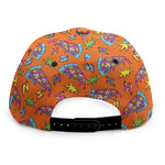 Trippy Pizza Pattern Print Snapback Cap