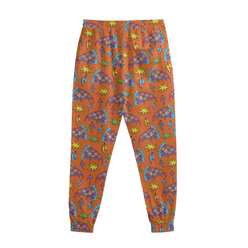 Trippy Pizza Pattern Print Sweatpants