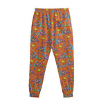 Trippy Pizza Pattern Print Sweatpants