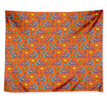 Trippy Pizza Pattern Print Tapestry