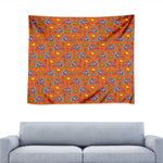 Trippy Pizza Pattern Print Tapestry