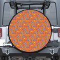 Trippy Pizza Pattern Print Tire Cover