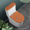 Trippy Pizza Pattern Print Toilet Lid And Tank Cover Set