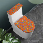 Trippy Pizza Pattern Print Toilet Lid And Tank Cover Set