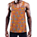 Trippy Pizza Pattern Print Training Tank Top