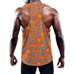 Trippy Pizza Pattern Print Training Tank Top