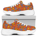 Trippy Pizza Pattern Print White Chunky Shoes