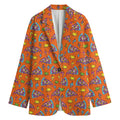 Trippy Pizza Pattern Print Women's Blazer
