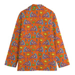 Trippy Pizza Pattern Print Women's Blazer