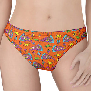 Trippy Pizza Pattern Print Women's Thong