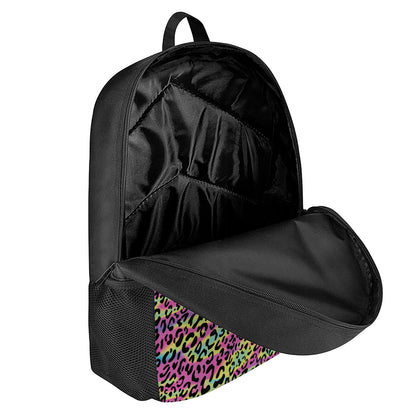 Trippy Psychedelic Leopard Print 17 Inch Backpack