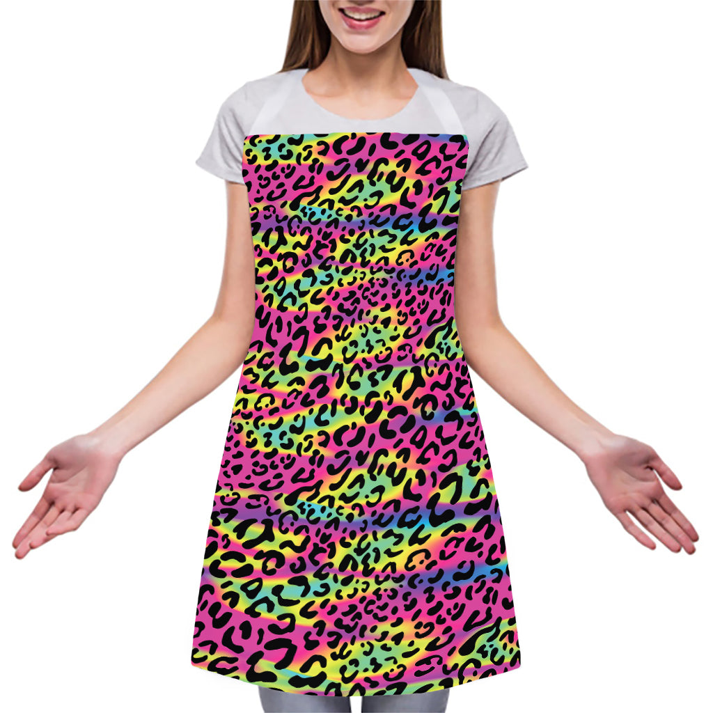 Trippy Psychedelic Leopard Print Adjustable Apron