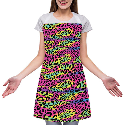 Trippy Psychedelic Leopard Print Adjustable Apron