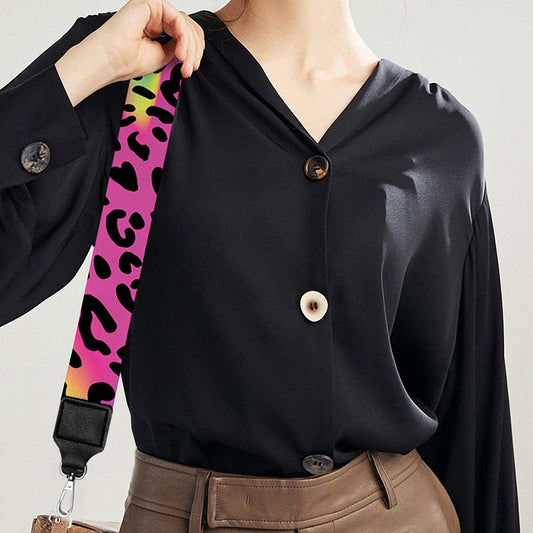 Trippy Psychedelic Leopard Print Bag Strap