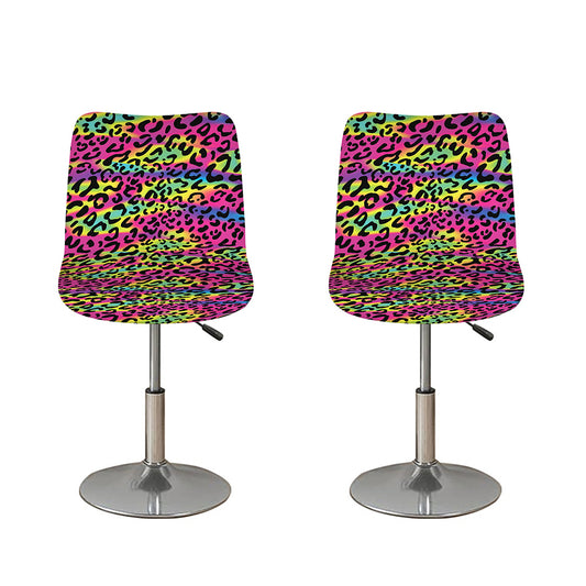 Trippy Psychedelic Leopard Print Bar Stool Covers