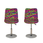 Trippy Psychedelic Leopard Print Bar Stool Covers