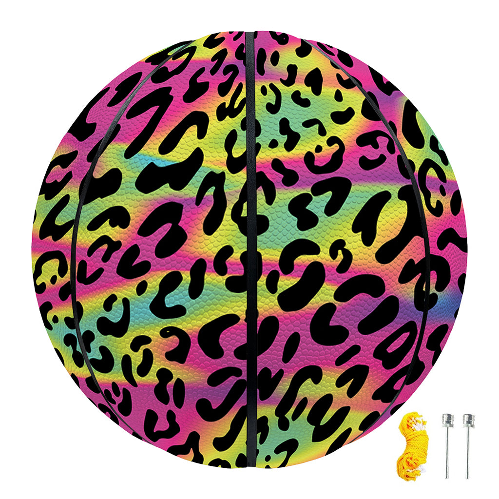 Trippy Psychedelic Leopard Print Basketball