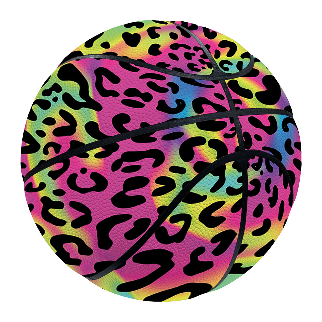 Trippy Psychedelic Leopard Print Basketball