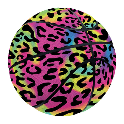 Trippy Psychedelic Leopard Print Basketball