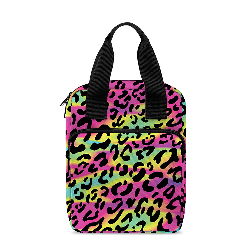 Trippy Psychedelic Leopard Print Bible Tote Bag