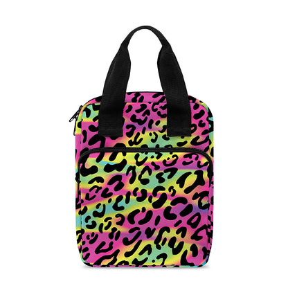 Trippy Psychedelic Leopard Print Bible Tote Bag