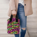 Trippy Psychedelic Leopard Print Bible Tote Bag