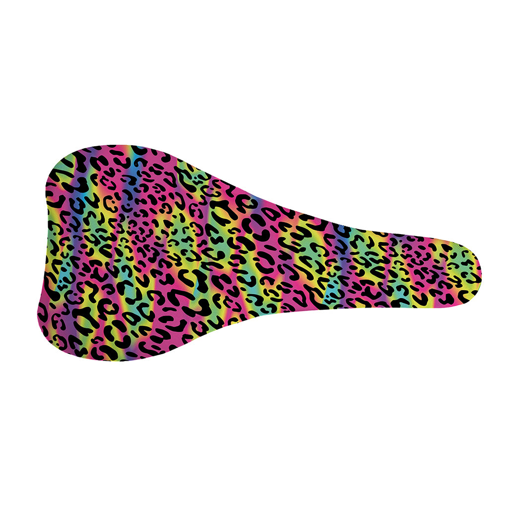 Trippy Psychedelic Leopard Print Bicycle Seat Cover
