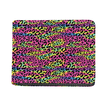 Trippy Psychedelic Leopard Print Bifold Wallet