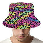 Trippy Psychedelic Leopard Print Bucket Hat